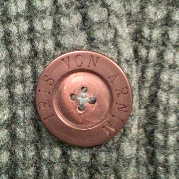 IRIS v ARNIM 100% Cashmere Dark Green One Button Cardigan - XS - Picture 8 of 9